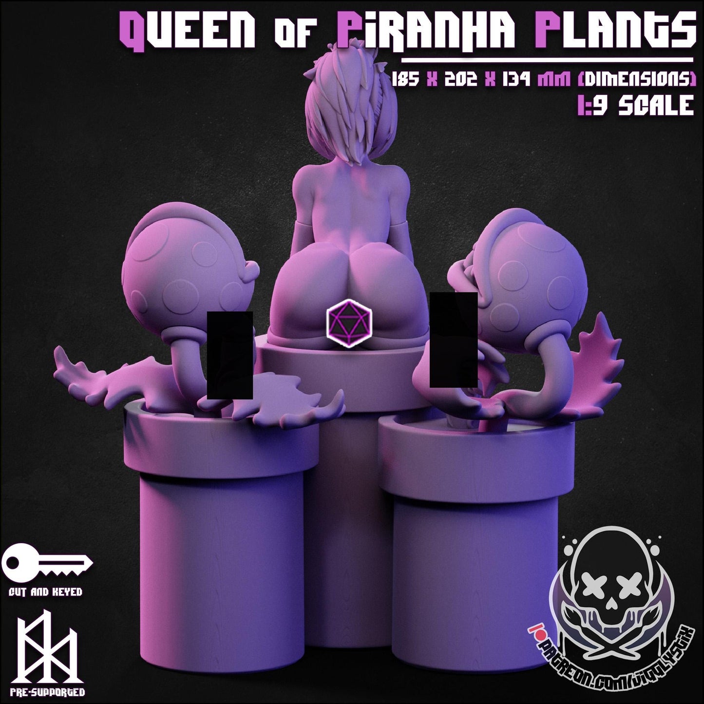 Queen of Piranha Plants Miniature - by Jigglystix