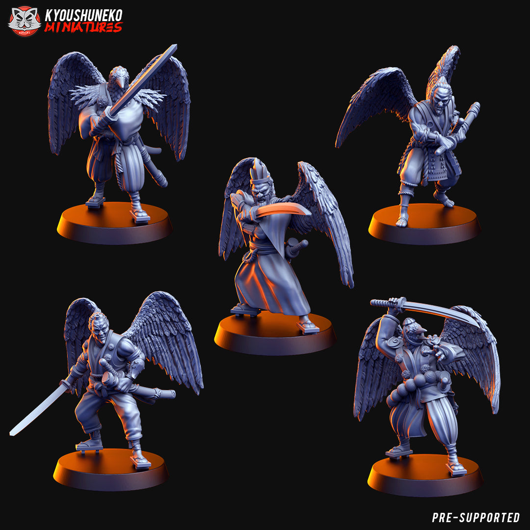 Japanese Samurai Tengu Miniatures - by Kyoushuneko Miniatures