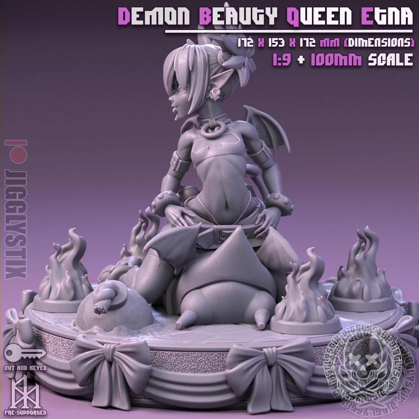 Demon Beauty Queen Etna Miniature - by Jigglystix