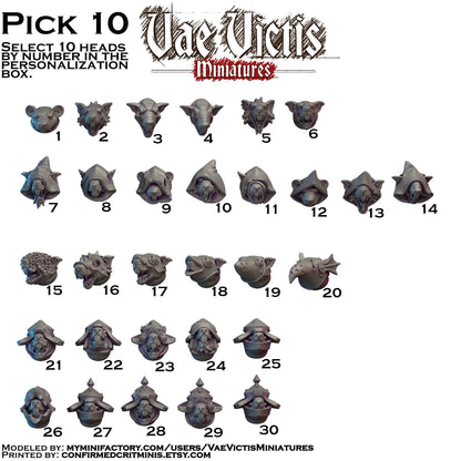 Ratfolk Heads for Kitbashing - by Vae Victis Miniatures