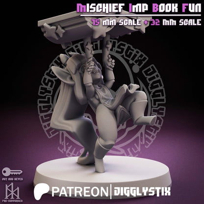 Mischief Imp Book Fun Miniature - by Jigglystix