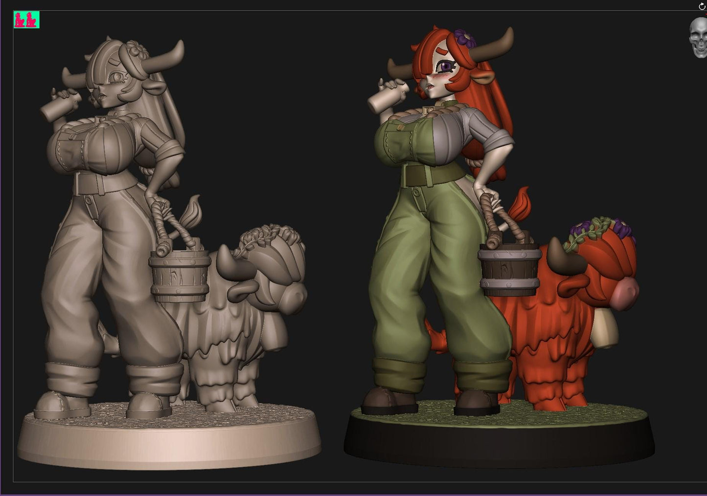 Farm Life Milk Maid Miniature - by Jigglystix