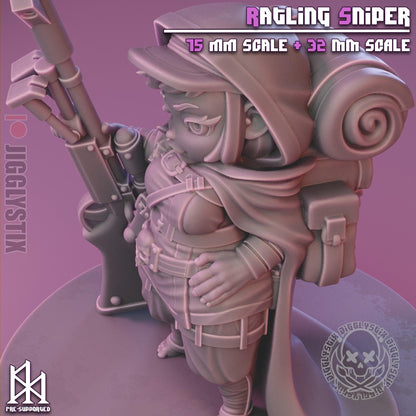 Ratling Sniper Miniature - by Jigglystix