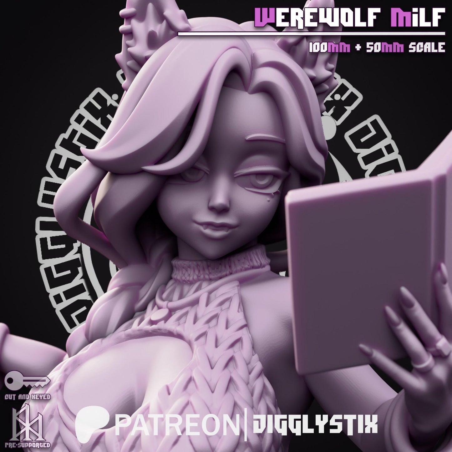 Werewolf Milf Miniature - by Jigglystix