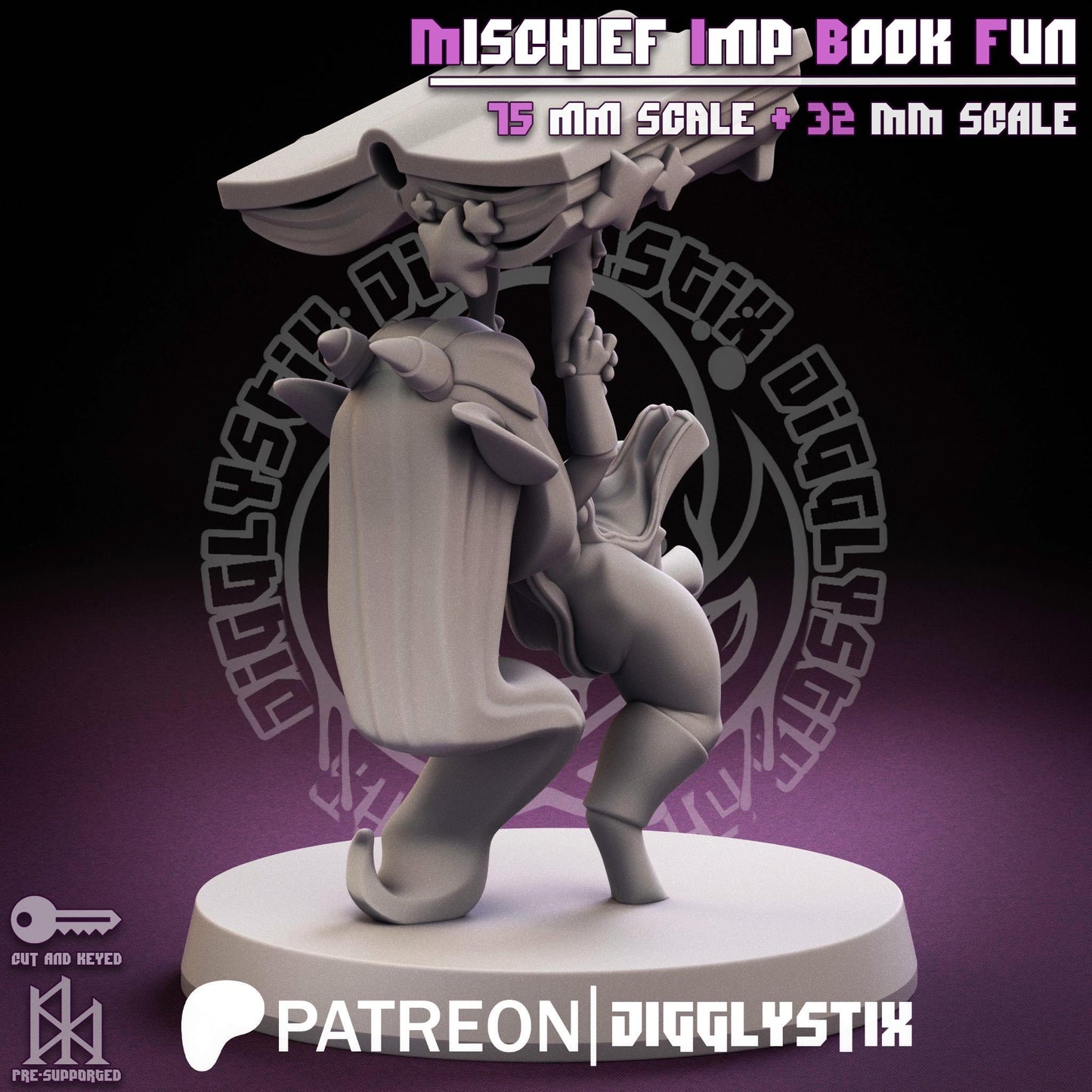 Mischief Imp Book Fun Miniature - by Jigglystix