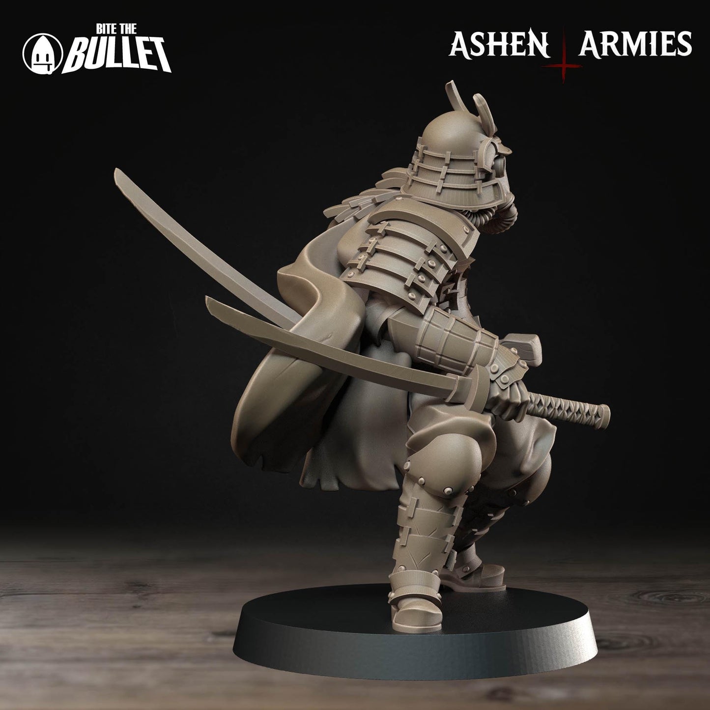 Holy Shogunate Trench Cleric Miniature - Ashen Armies by Bite the Bullet