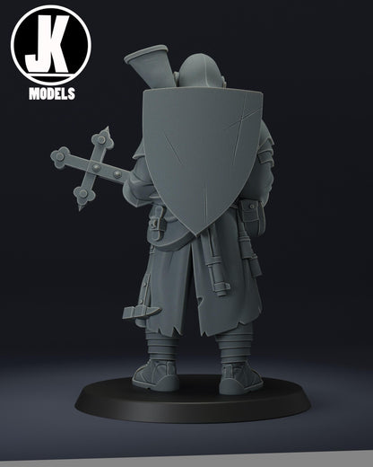 Trench Soldier with Cross-maul Miniature - JK Remo Models