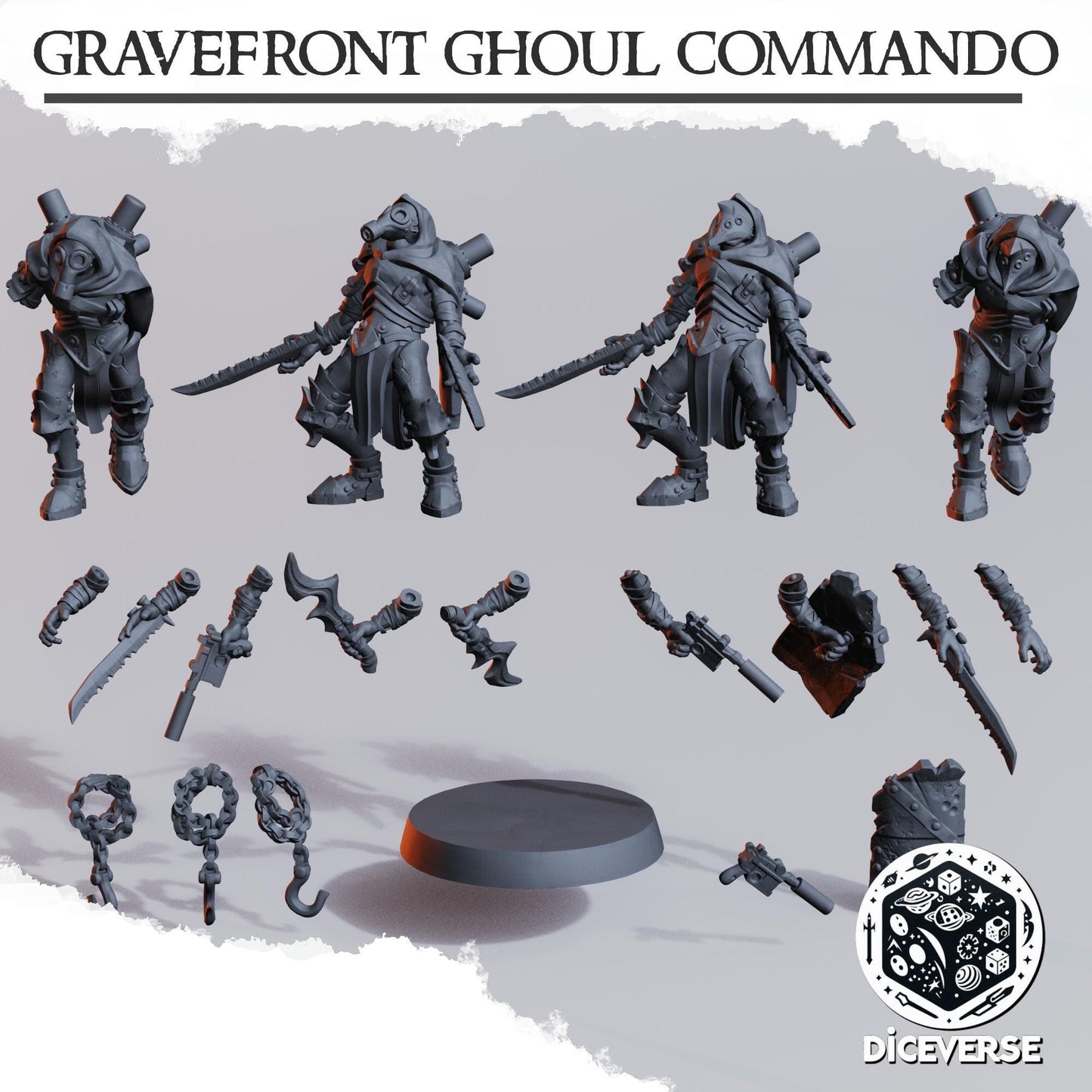 Gravefront Ghoul Commando Modular Miniatures - Diceverse