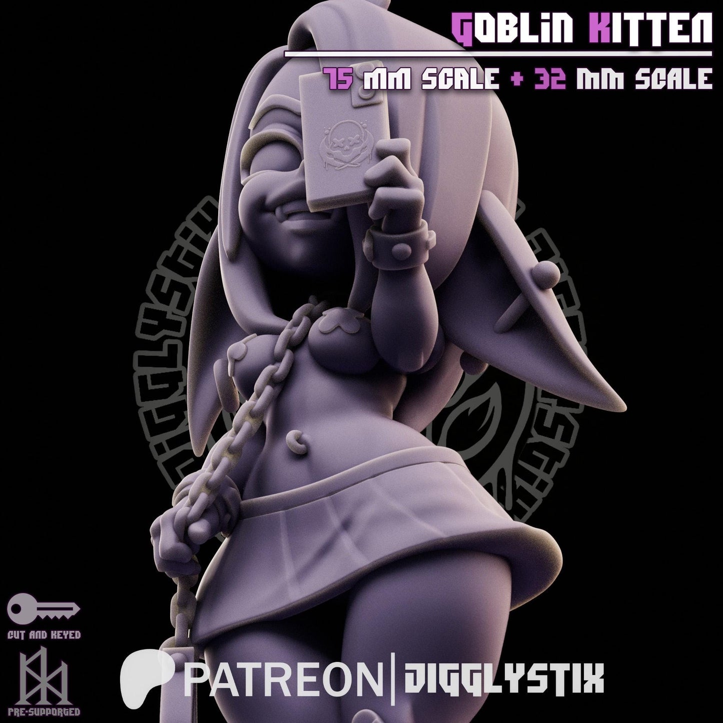 Goblin Kitten Little Miniature - by Jigglystix