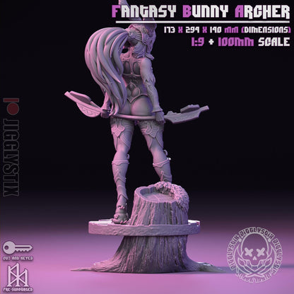 Fantasy Bunny Archer Fran Miniature - by Jigglystix