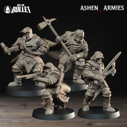 Sanctified Legion Shocktroopers Miniatures - Ashen Armies by Bite the Bullet