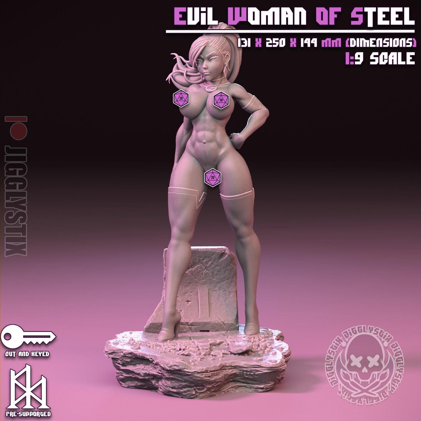Evil Woman of Steel Miniature - by Jigglystix