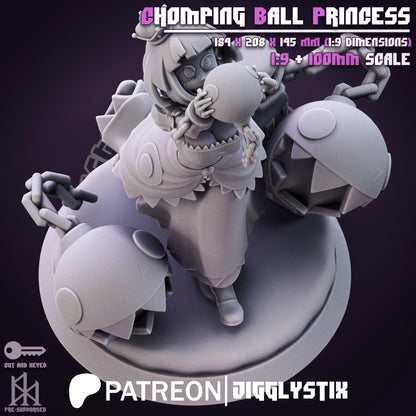 Chomping Ball Princess Miniature - by Jigglystix