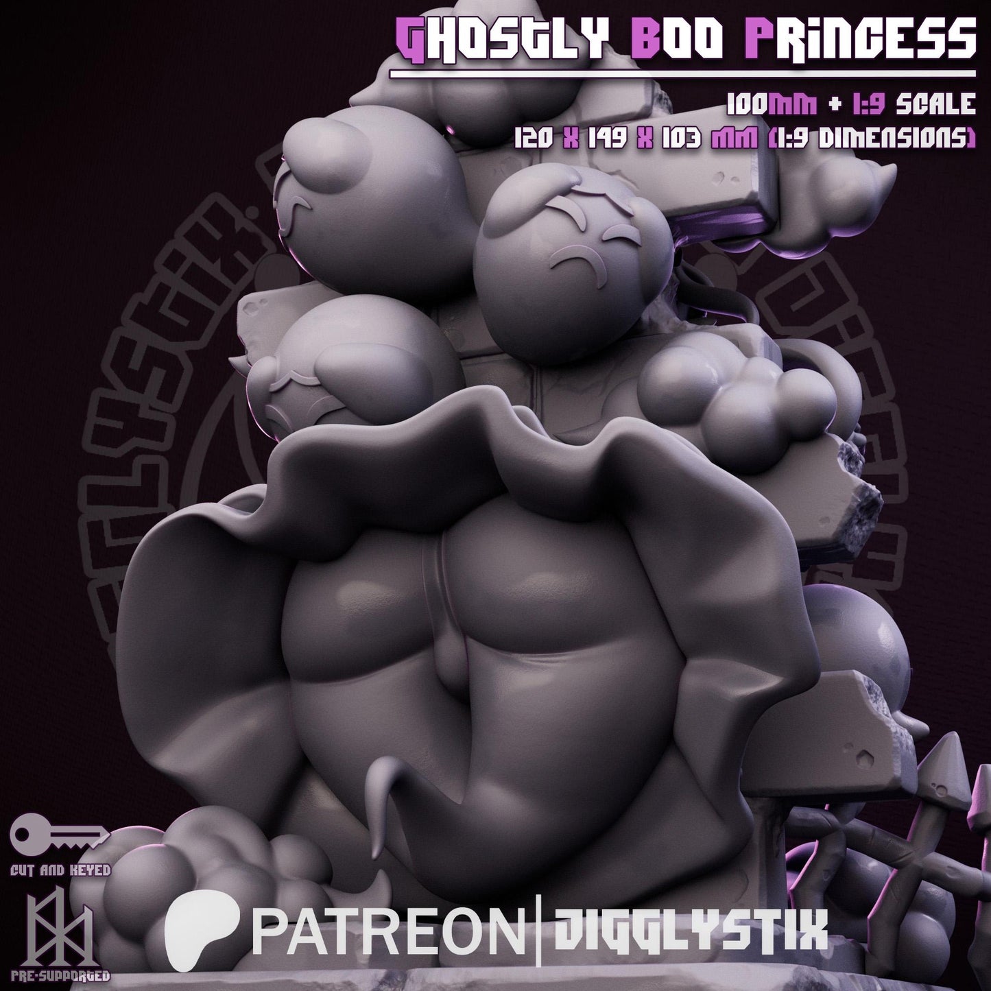 Ghostly Boo Princess Miniature - by Jigglystix