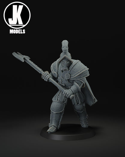 Papal Heavy Infantry Polearm Miniature - JK Remo Models