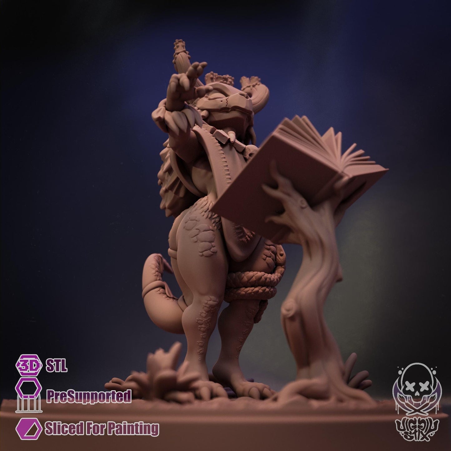 Moon Forest Witch Kobold Miniature - by Jigglystix