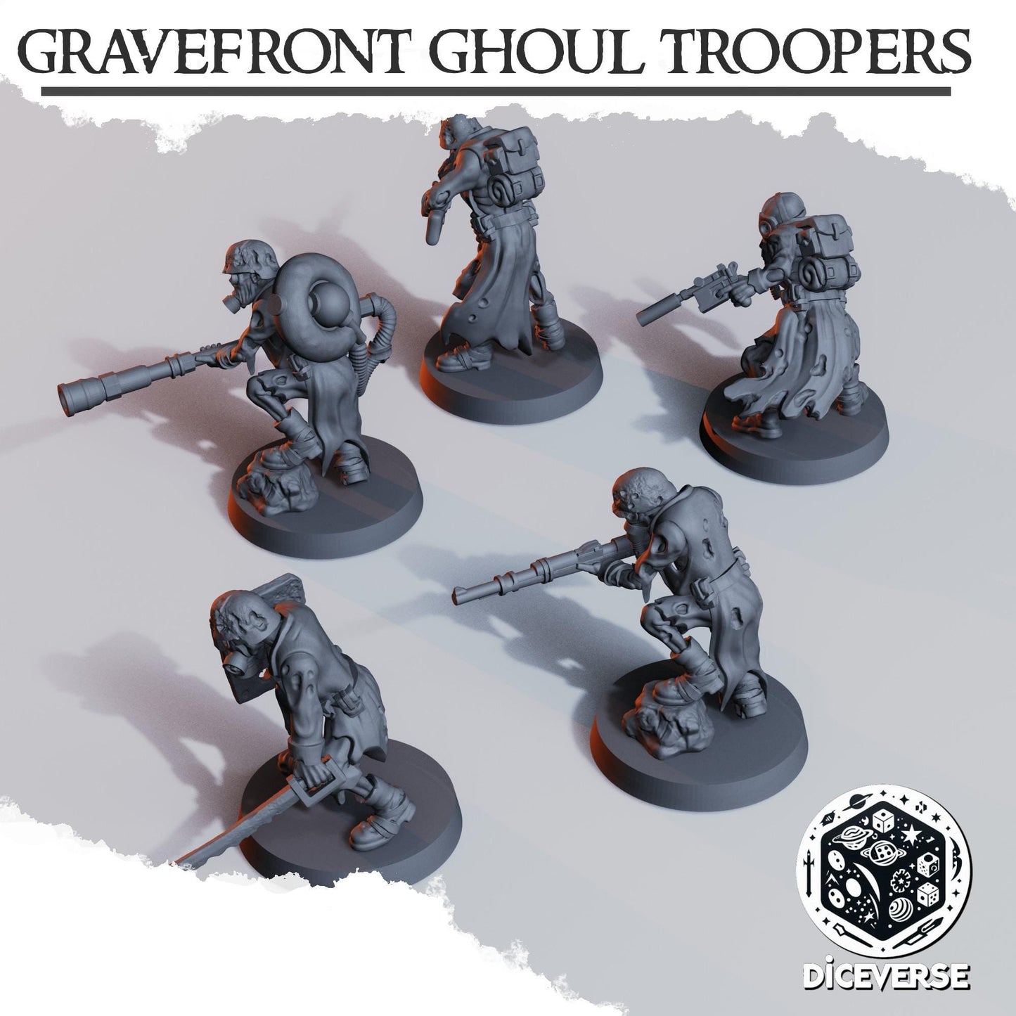 Gravefront Ghoul Troopers Modular Miniatures - Diceverse