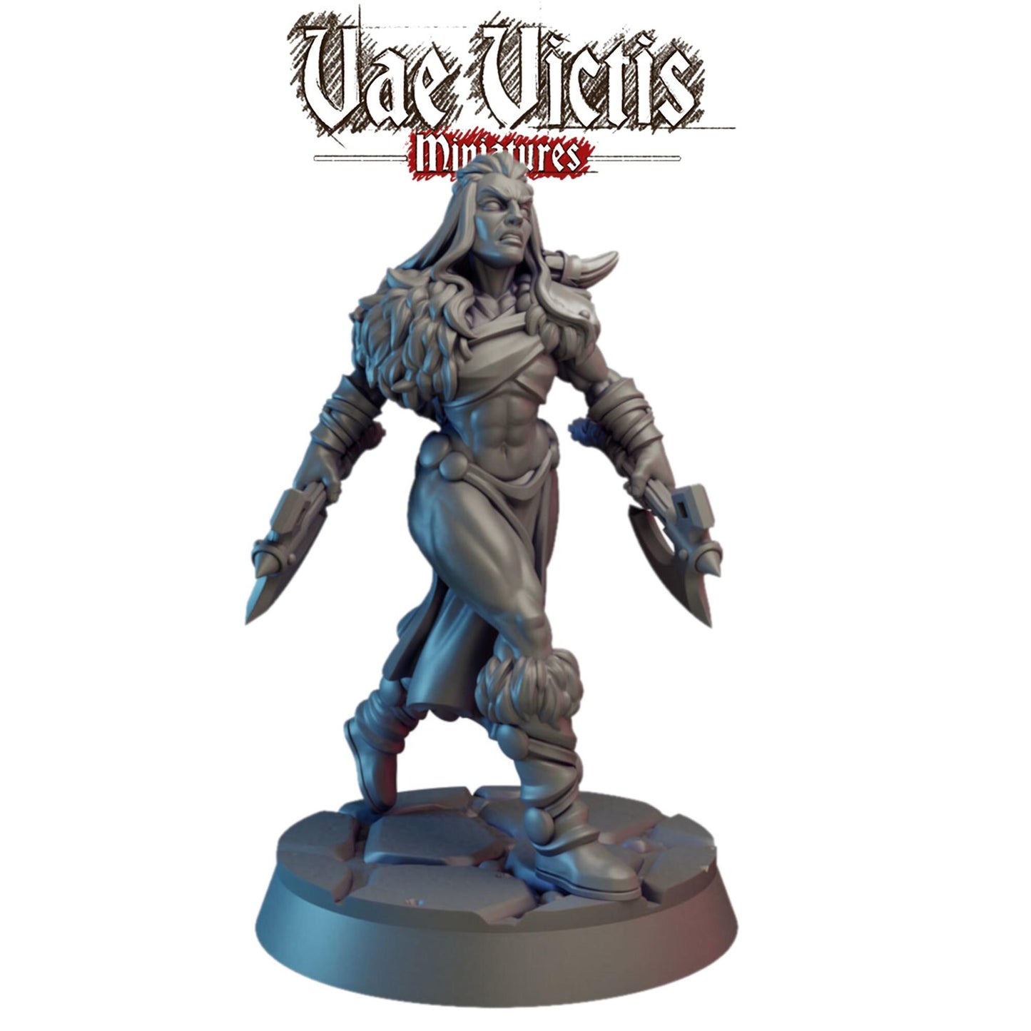 Barbarian Woman Miniature - by Vae Victis Miniatures