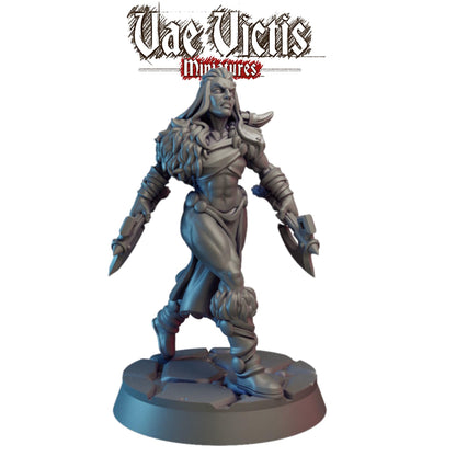 Barbarian Woman Miniature - by Vae Victis Miniatures