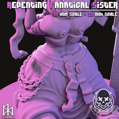 Repenting Fanatical Sister Miniature - by Jigglystix