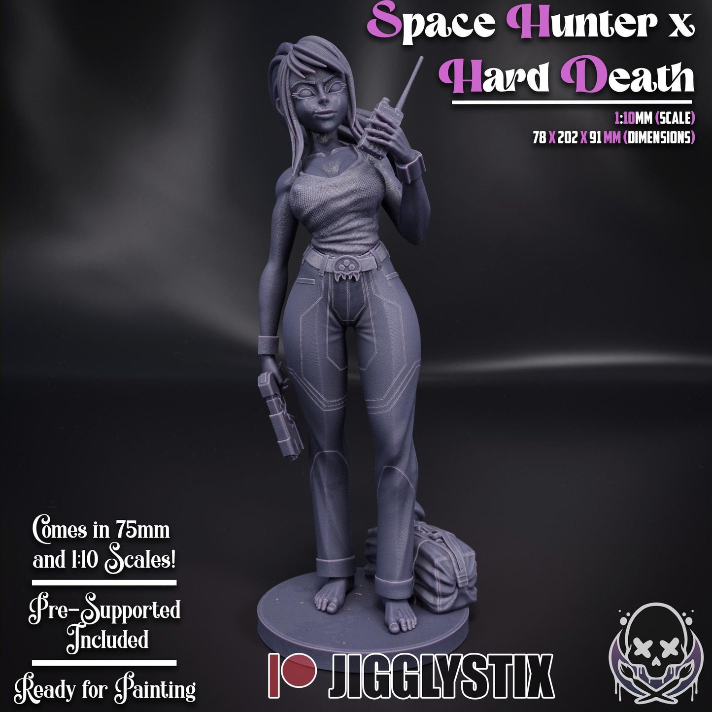 Space Bounty Hunter Death Harder Miniature - by Jigglystix
