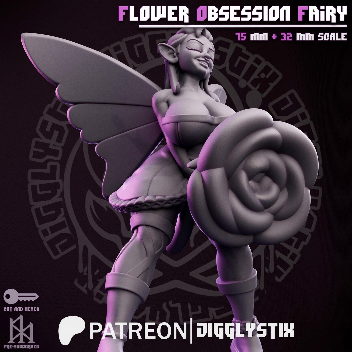 Flower Garden Fairy Miniature - by Jigglystix