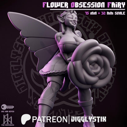 Flower Garden Fairy Miniature - by Jigglystix