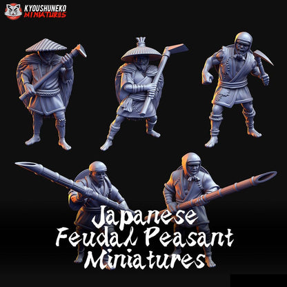 Japanese Feudal Peasant Miniatures - by Kyoushuneko Miniatures