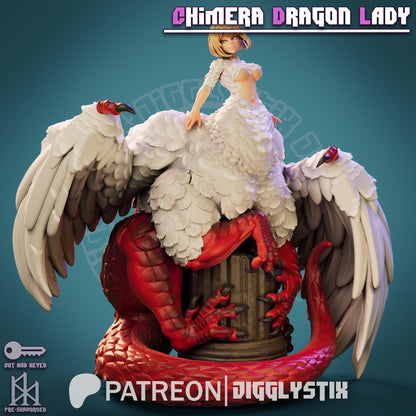 Chimera Dragon Lady Miniature - by Jigglystix