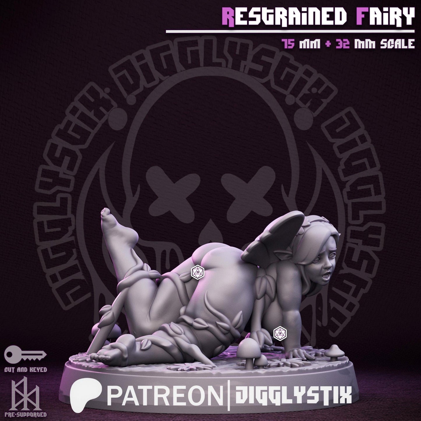 Restrained Garden Fairy Miniature - by Jigglystix