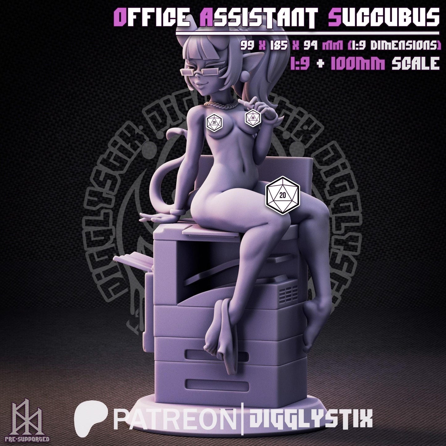 Office Assistant Succubus Miniature - by Jigglystix