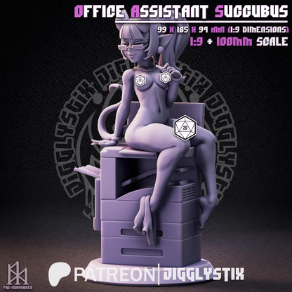 Office Assistant Succubus Miniature - by Jigglystix