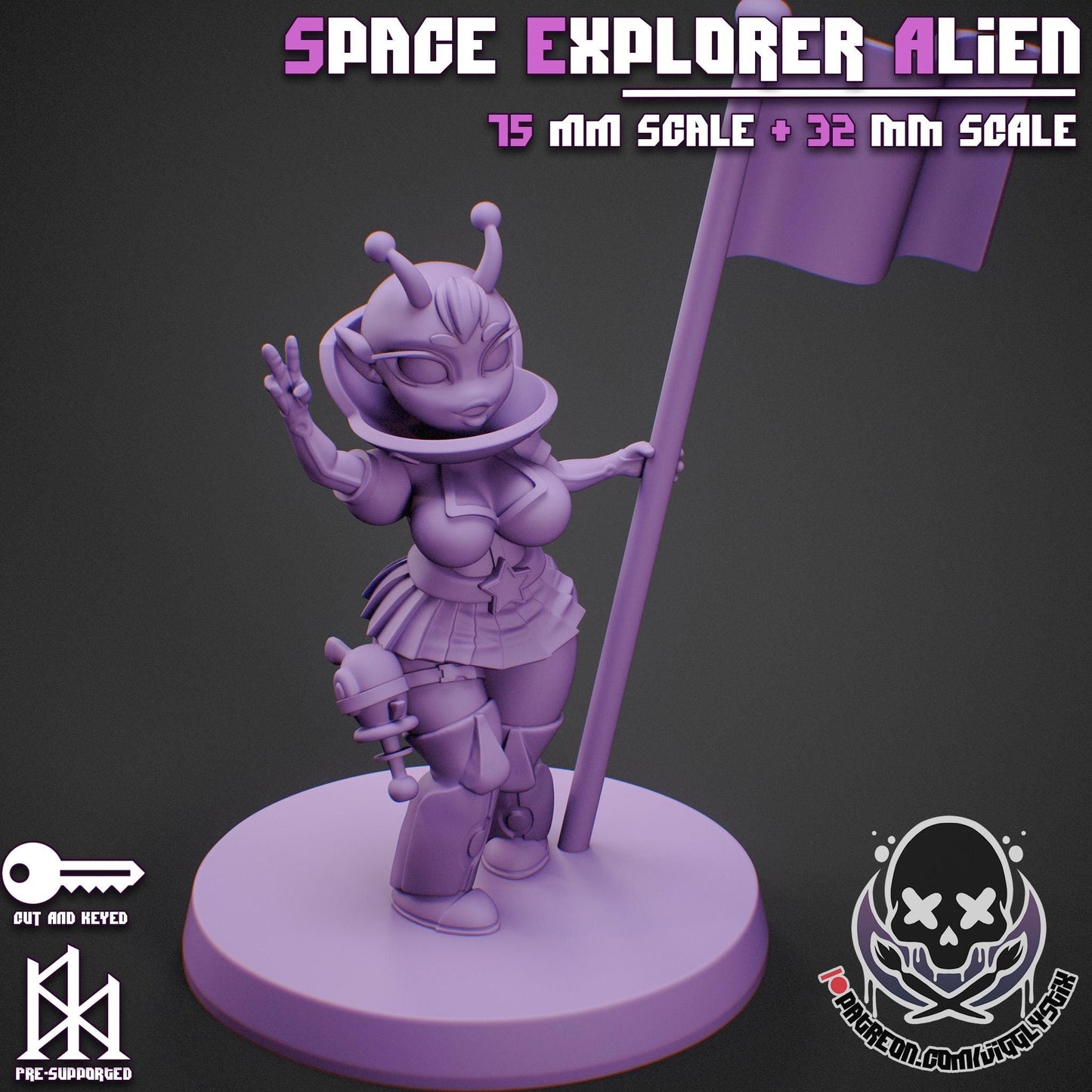 Space Exploration Alien Gobbo Miniature - by Jigglystix