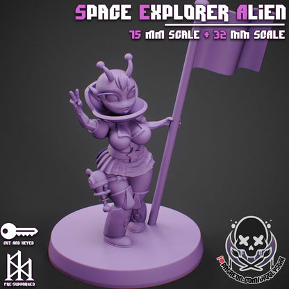 Space Exploration Alien Gobbo Miniature - by Jigglystix