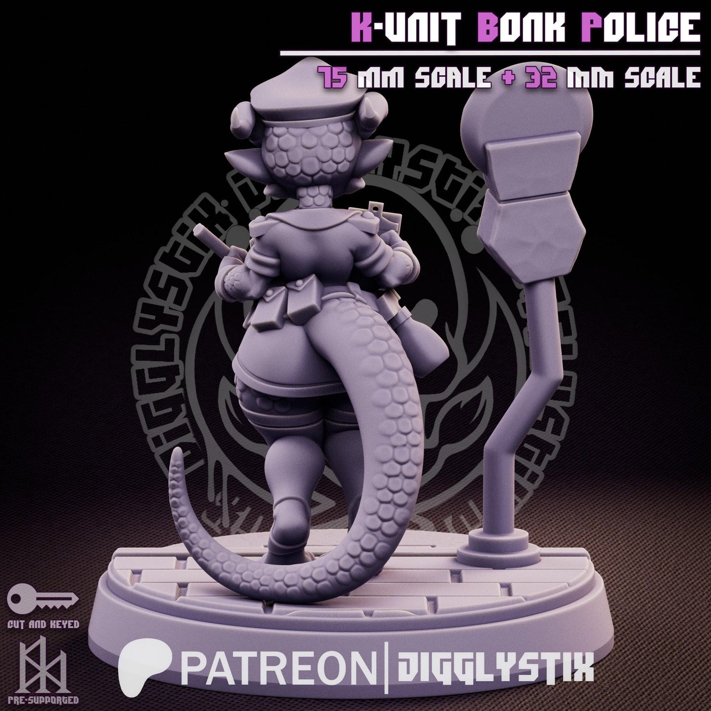 Kobold Cop K-Unit Bonk Police Miniature - by Jigglystix