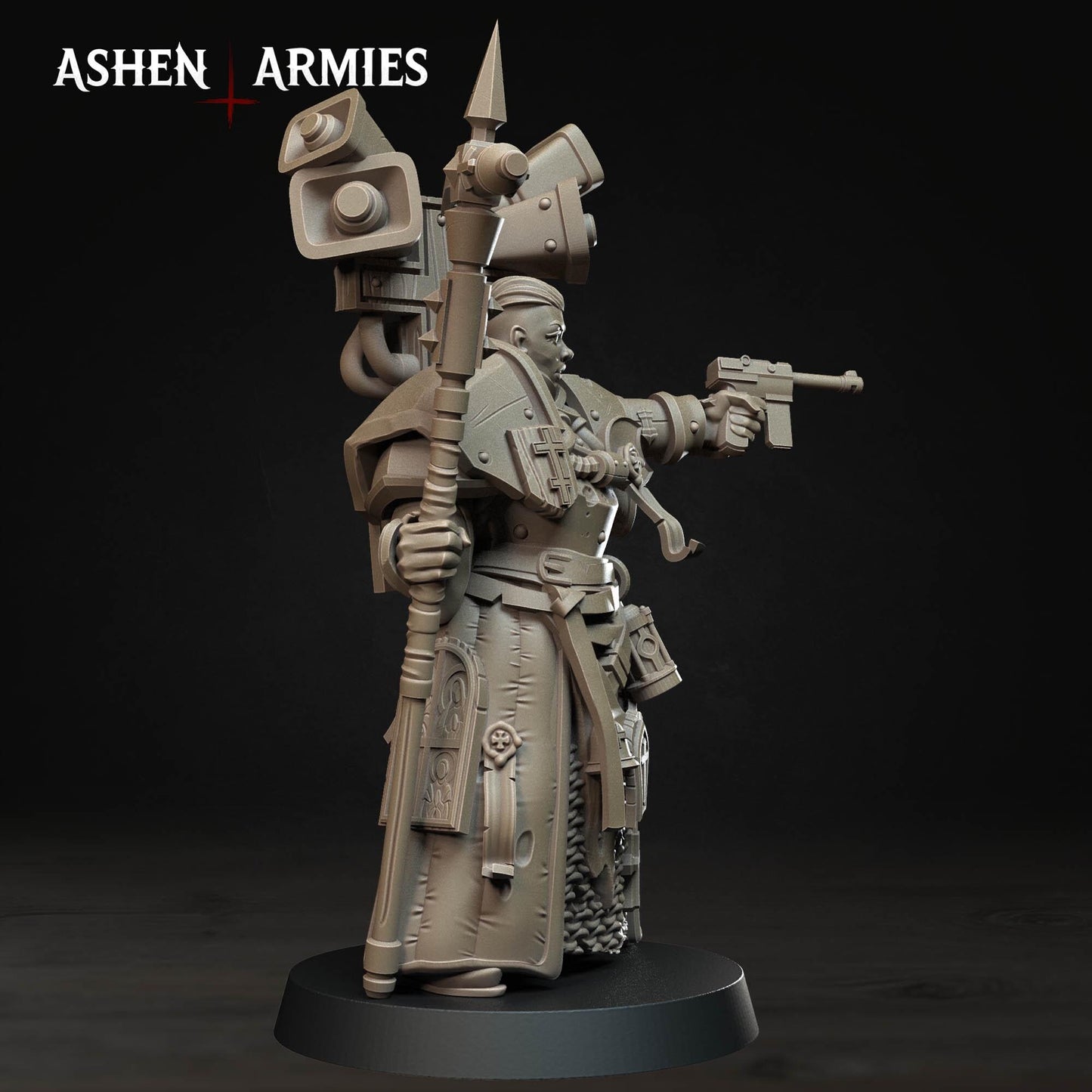 Bleeding Procession War Prophet Miniature - Ashen Armies by Bite the Bullet