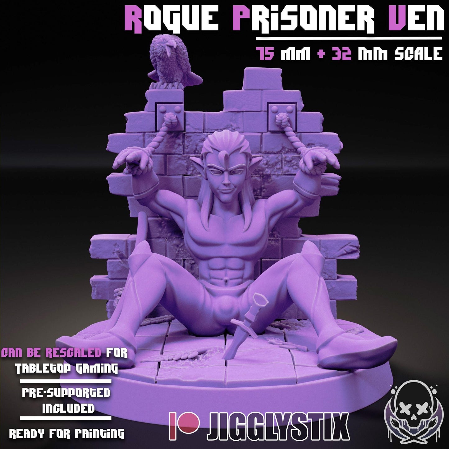Rogue Prisoner Ven Miniature - by Jigglystix