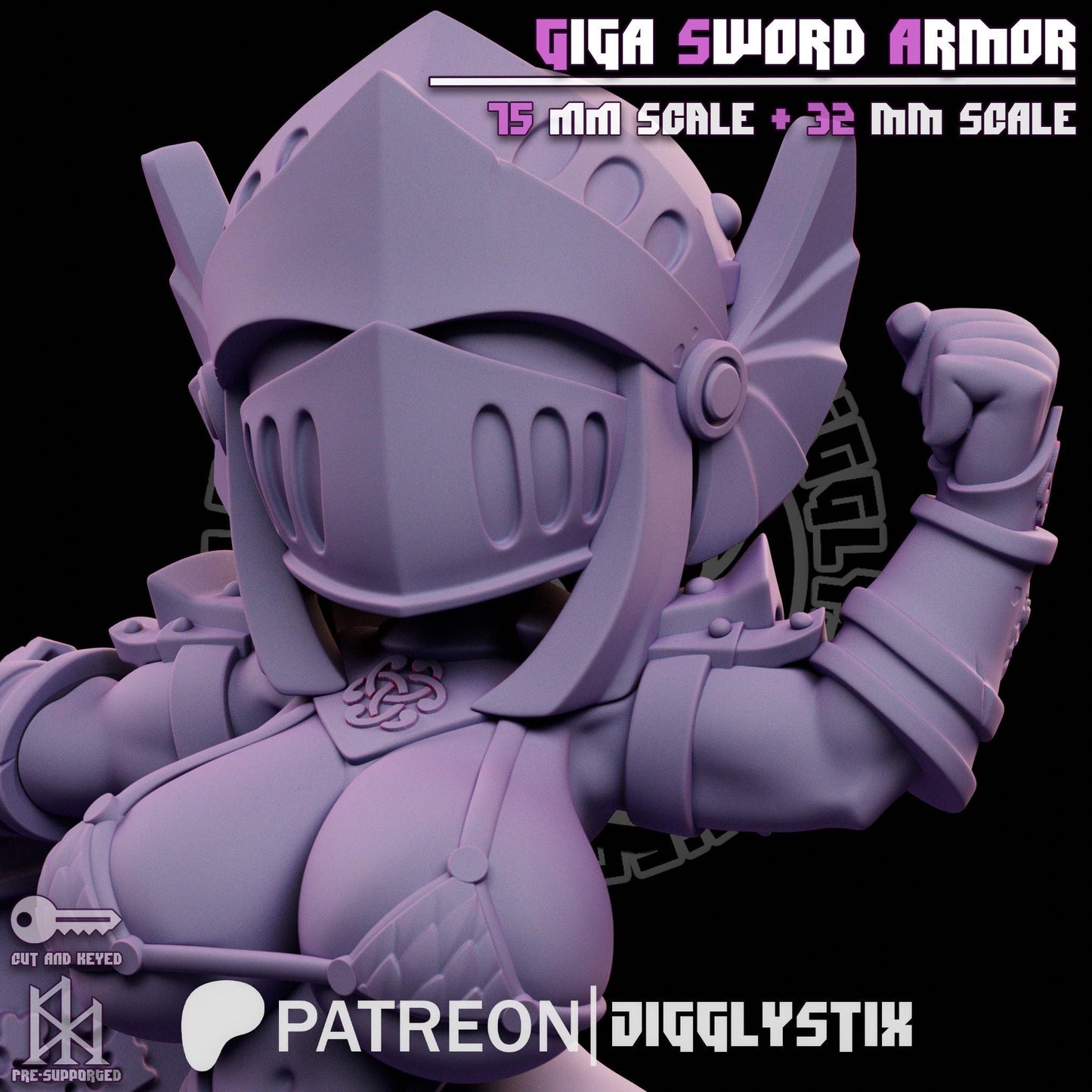 Giga Sword Impractical Armor Miniature - by Jigglystix
