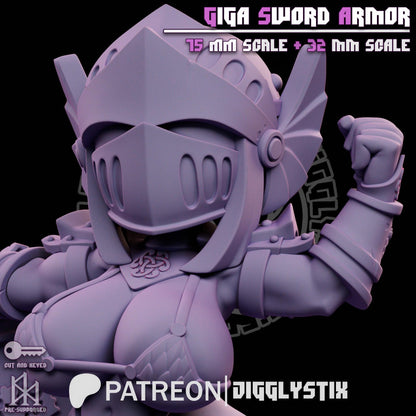 Giga Sword Impractical Armor Miniature - by Jigglystix