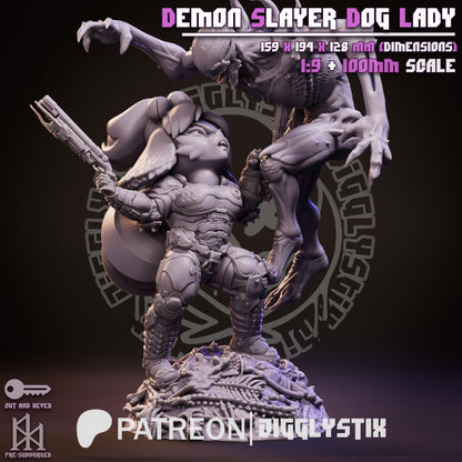 Demon Slayer Dog Lady Miniature - by Jigglystix