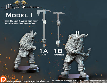 Masked Forest Dweller Warband Miniatures - by Magori Miniatures