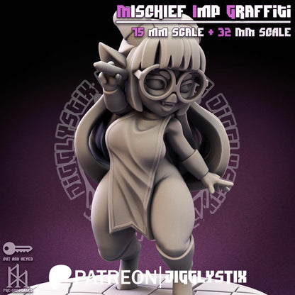 Mischief Imp Graffiti Miniature - by Jigglystix