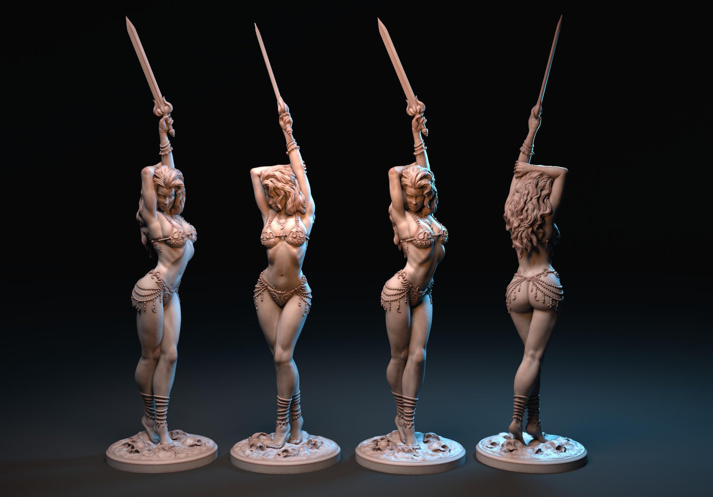 Thea the Sword Dancer Miniature - by Claydemon Miniatures
