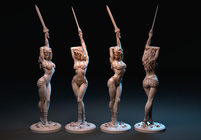 Thea the Sword Dancer Miniature - by Claydemon Miniatures