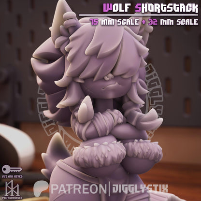 Wolf Girl Shortstack Miniature - by Jigglystix
