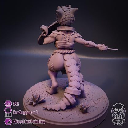 Embattlement Saber Kobold Miniature - by Jigglystix