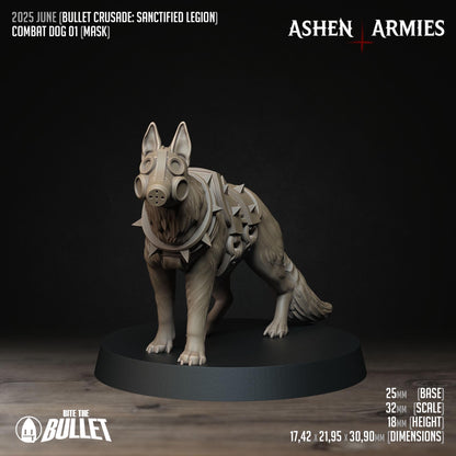 Sanctified Legion Combat Dogs Miniatures - Ashen Armies by Bite the Bullet