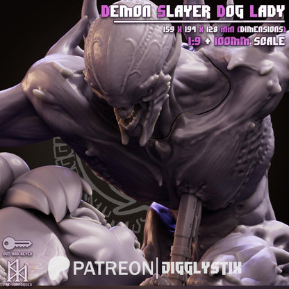 Demon Slayer Dog Lady Miniature - by Jigglystix