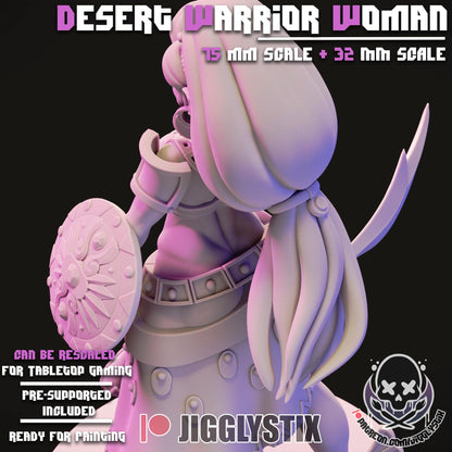 Desert Warrior Woman Miniature - by Jigglystix