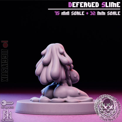 Defeated Slime Girl Miniature - by Jigglystix
